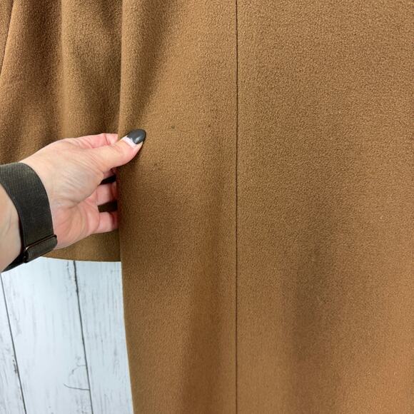 Calvin Klein Brown Wool Cashmere Stewart Coat Single Breasted Men's Size 52XL - Picture 5 of 16